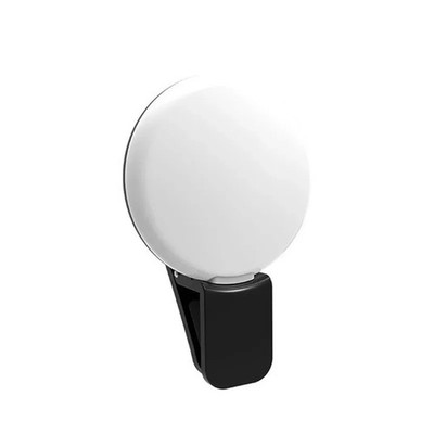 Portable Selfie Ring Light Rechargeable Clip-on 40LED Fill Light for Smart Phone