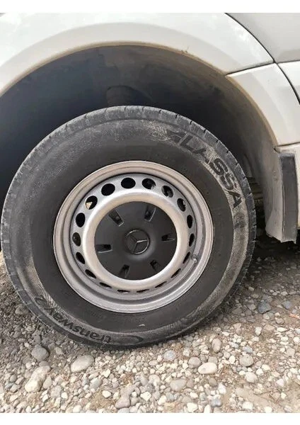 Center Caps Hubcaps Mercedes Benz Sprinter A9064010025 16" OEM Wheel Black 4 pcs - Image 4 of 4