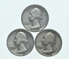 TOUGH 1943 1943 1940 Washington Quarter 90% Silver Lot *807