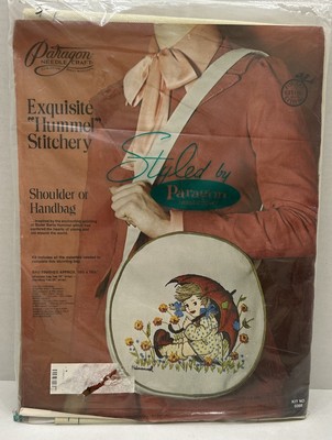 Hummel Stitchery UMBRELLA GIRL Purse Paragon Crewel Embroidery Kit Vintage New