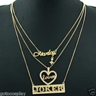 Comics Suicide Squad Harley Quinn and The Joker 3 Tiered Necklace Set