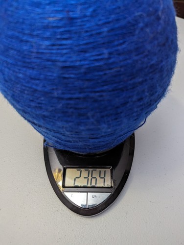 Phoenix Dye Works Machine Knitting Cone- Blue - Blend Thin Yarn- over 2lbs