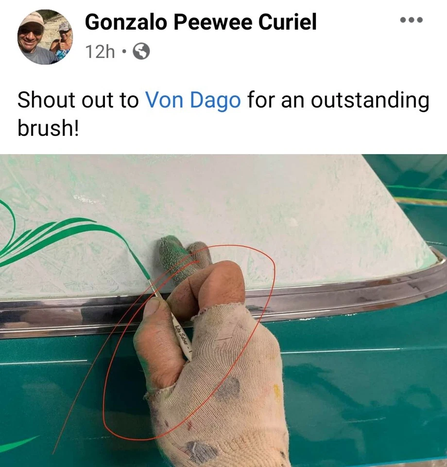 PREMIUM Scrolling & Pinstriping 5 BRUSH SET ~ the Von Dago "PRO'S KNOW SERIES" - Image 3 of 4