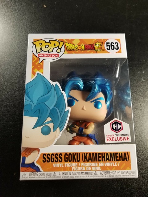 Funko Pop! Dragon Ball Z SSGSS Goku (Kamehameha) Chalice Collectibles Metalic563 | eBay