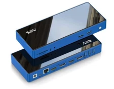 IVIIN D6902 Ash Blue 4K Dual Display USB 3.0 Universal Docking Station (Read*)