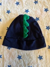 Gerber's baby boy blue dinosaur hat /beanie hat 0-3 mo.