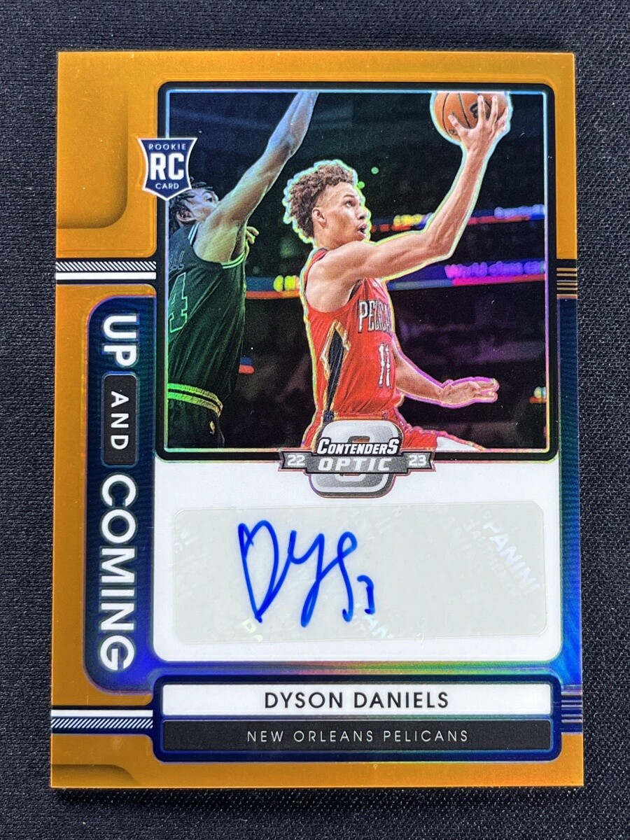 2022-23 Panini Contenders Optic Dyson Daniels Orange Up And Coming Auto RC /25