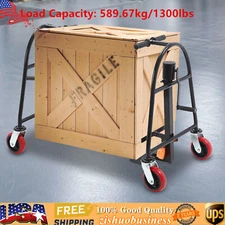 1300lbs Funiture Handling Tool Dolly Heavy Duty Manual Furniture Mover 12in Lift