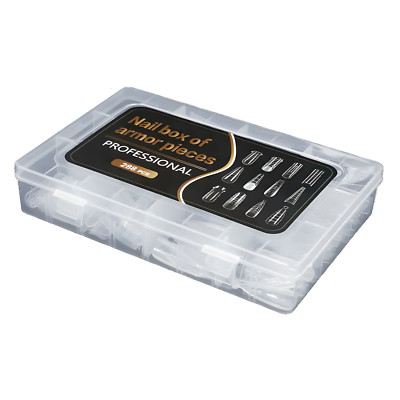 288 wiederverwendbare Dual Tips in der Tipbox , 12 Formen: Mandel, Square...