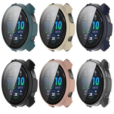 Bumper Cover Glass Screen Protector Hard Edge Garmin Forerunner 965 Case PC