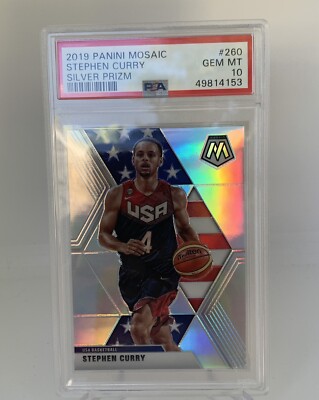 2019-20 Panini Mosaic Silver Prizm #260 Stephen Curry USA