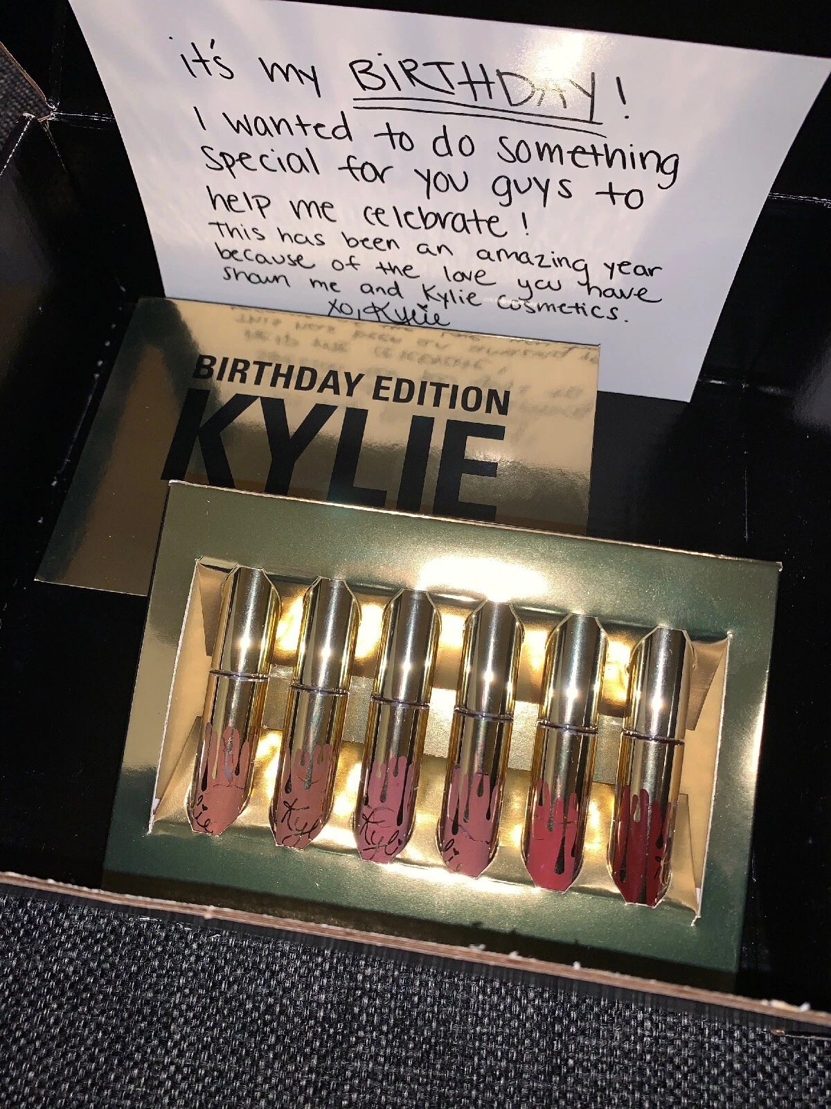KYLIE COSMETICS BIRTHDAY EDITION 2016 MATTE LIQUID LIPSTICK MINI KIT AUTHENTIC