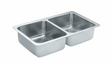 Moen S22357 / G18212 18-Gauge Lancelot Stainless Steel Double Bowl Sink, Satin
