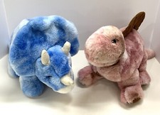 FAO Schwarz Glow Brights Spinosaurus  Triceratops Dinosaur - Roars  Lights Up 