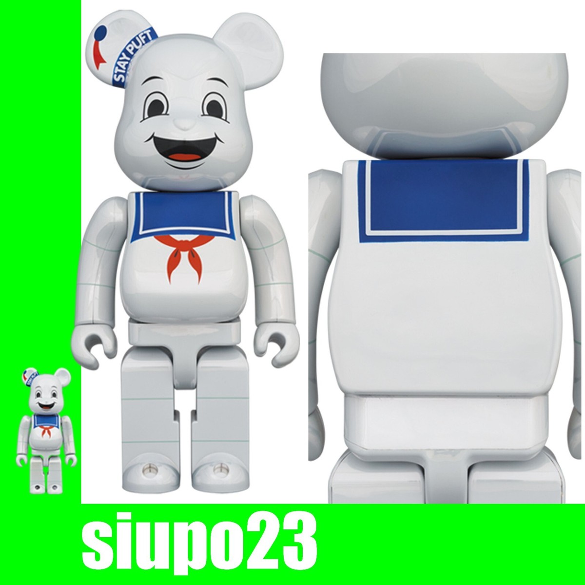 BE@RBRICK MARSHMALLOW MAN 100％ ＆ 400％ BE@RBRICK Ghostbusters Stay Puft Marshmallow Man 400