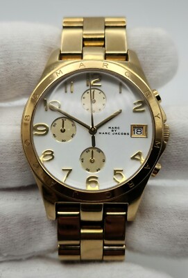 Marc Jacobs Ladies Gold Tone w/ White Dial Quartz  display picture 3