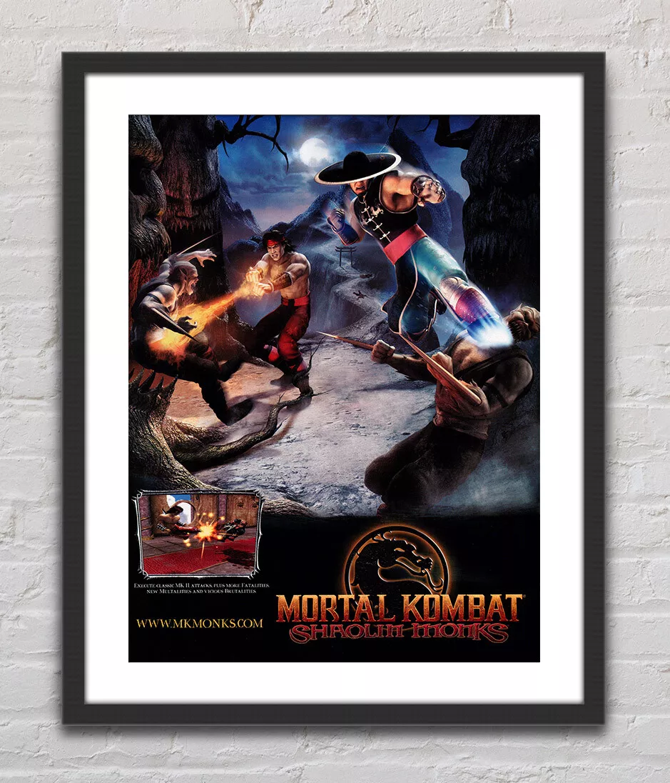 Mortal Kombat Shaolin Monks Playstation 2 Glossy Promo Ad Poster Unframed  G1937