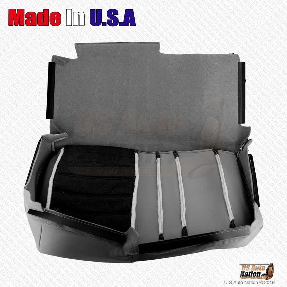 Hummer H2 2005 trasero del conductor inferior y superior cubierta de asiento de cuero genuino negro ébano Foto 3 de 4