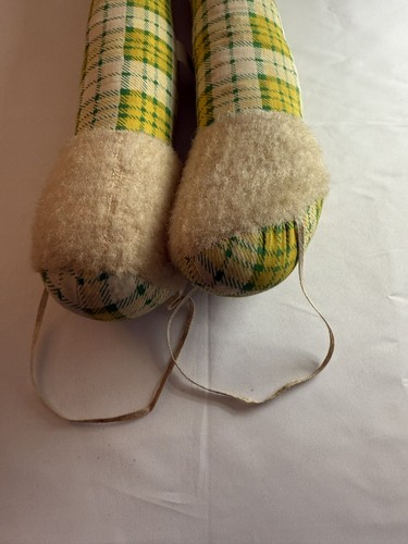Vintage Plush RABBIT Bunny WITH PLAID BODY 36” - Picture 3 of 6