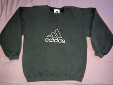 VTG 90s Adidas USA Made Forest Green Crewneck Embroidery Sweatshirt Sz M Hipster