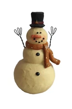 BLOSSOM BUCKET SUZI  09 Snowman w/Twisted Wire Arms, 3" High, VGC