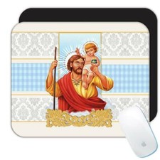 Gift Mousepad : Saint Christopher Catholic Religious Religion Classic Faith