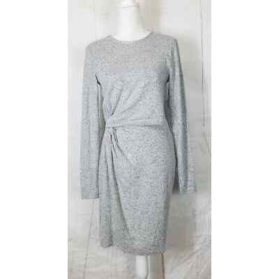 Rd style gray long sleeve twist front dress size small