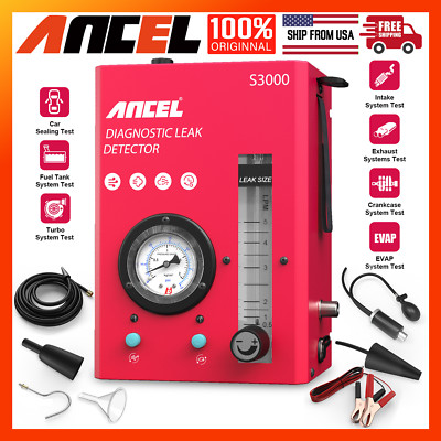 ANCEL S3000 Automotive Smoke Machine Vacuum Fuel Pipe Tester Leak Detector EVAP