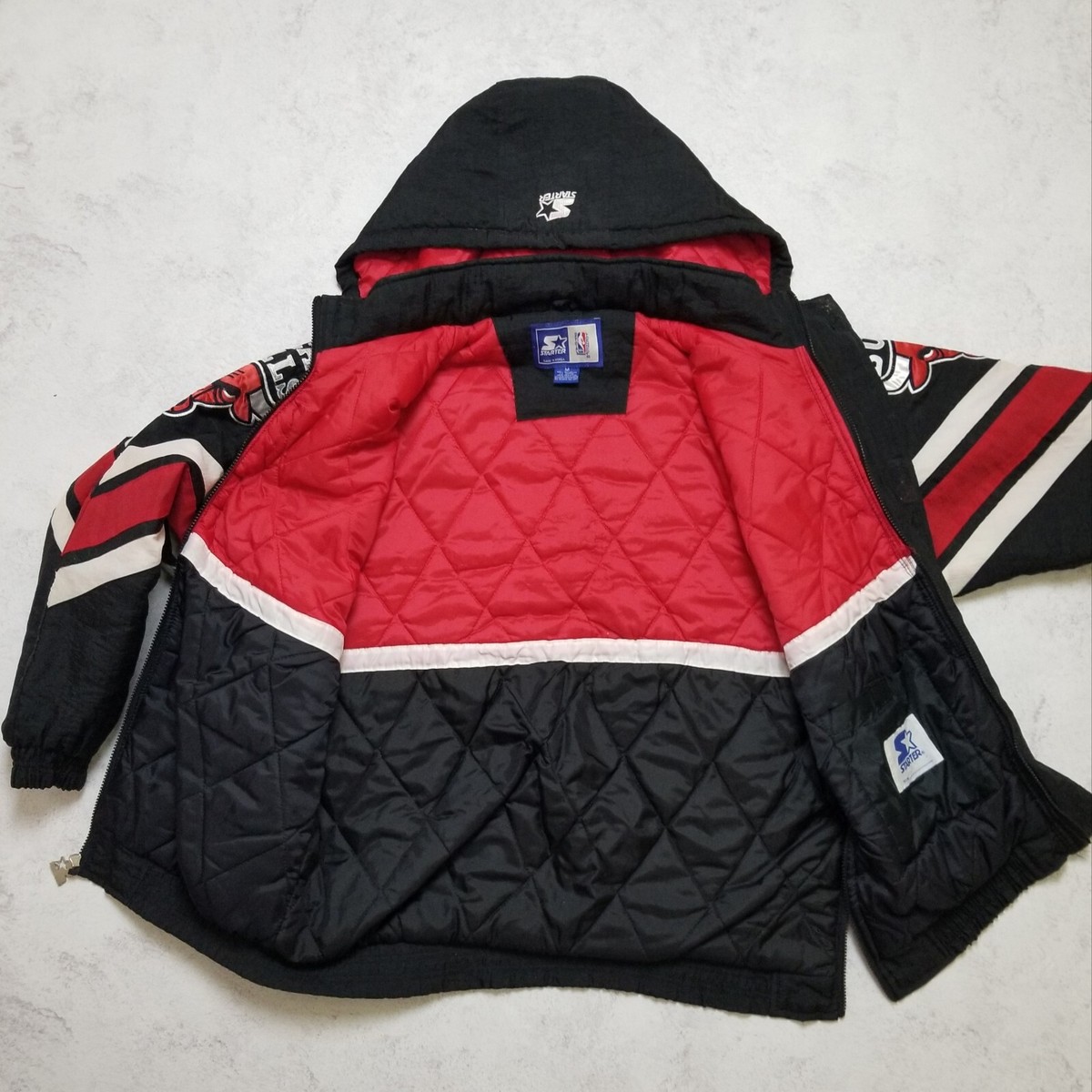 STARTER NBA CHICAGOBULLS HoodieJacket 黒 NBA x Alpha Industries
