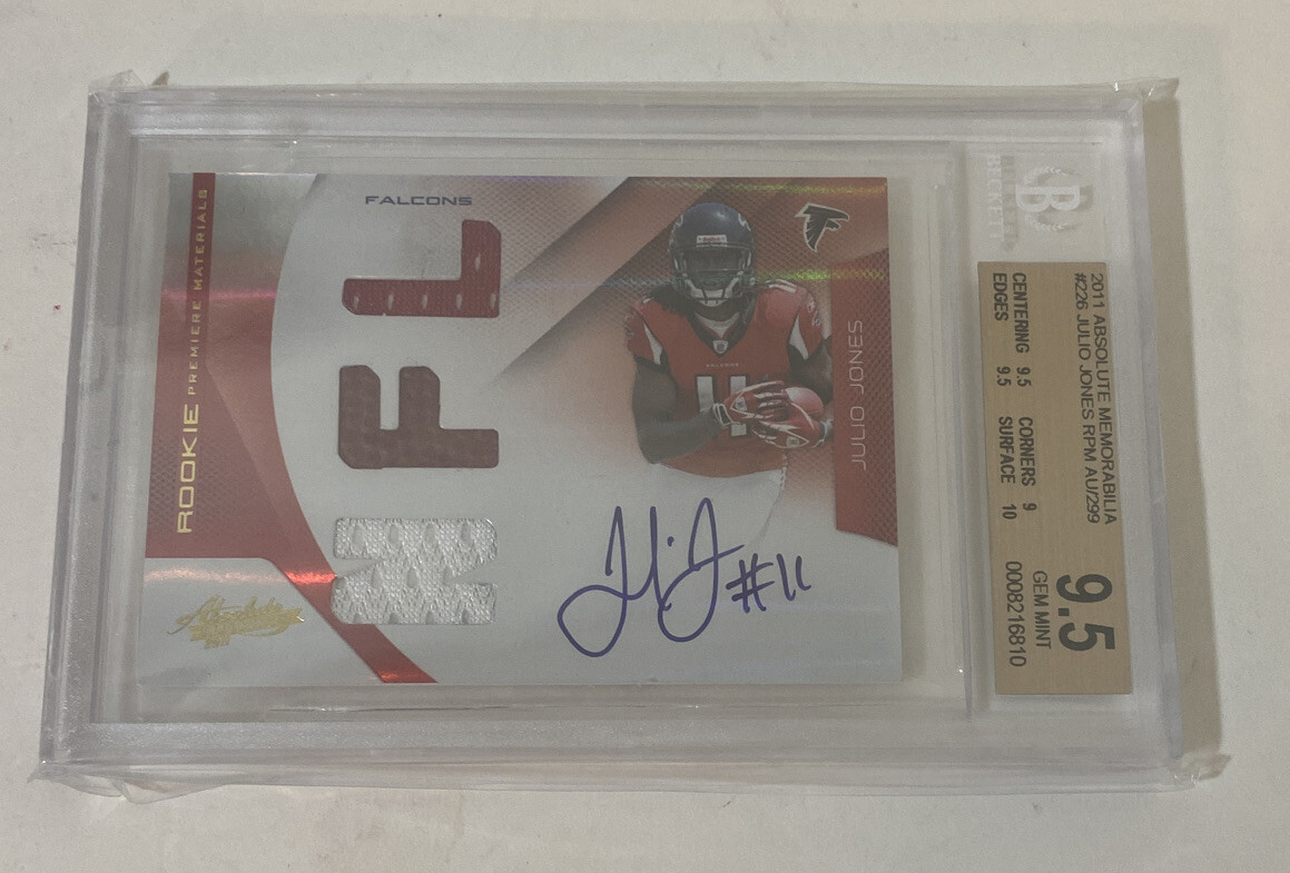 Julio Jones Panini Certified #276 Mirror Blue Materials