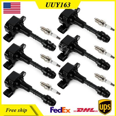 6X Ignition Coil+6X Iridium Spark Plug Fit For Pathfinder Maxima Nissan Frontier