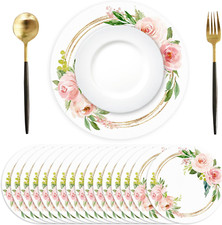 50 Pack Paper Placemats Disposable Pink Floral Wedding Disposable Placemats 1...