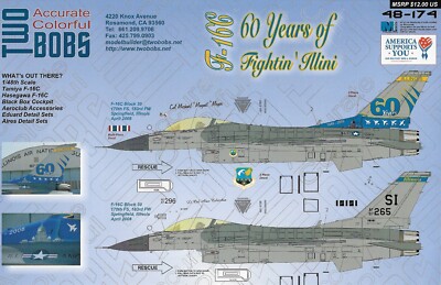 TB48174 Two Bobs Decals 1:48 Lockheed-Martin F-16C 60 Years of `Fightin Illini'