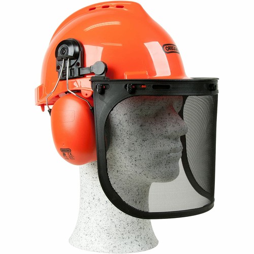 Casco Forestale Visiera Schermo Per Sega a Nastro Protezione Anti Rumore  25dB | eBay