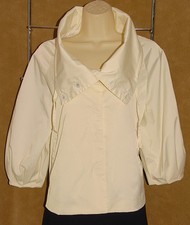 Millard Fillmore - Cream - High Thread Cotton - Cropped Dressy Swing Jacket Sz L