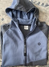 Jack  Jones Mens Size XL Full Zip Hoodie/ Sweatshirt Jacket Heathered Blue EUC 