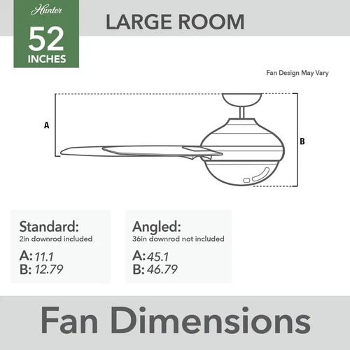 Hunter 52 inch Aeronaut Wi-Fi, ENERGY STAR® Matte Black Damp Rated Ceiling Fan - Picture 15 of 18