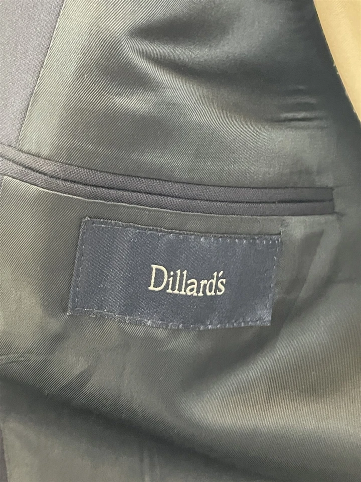 Jaqueta Blazer Hart Schaffner Marx 40S Fabricada nos EUA Botão Dourado Azul Marinho Lã Hopsack 2Btn - Imagem 4 de 4