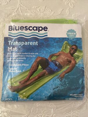 Bluescape Inflatable Transparent Pool Mat (GREEN) 5 6  Long Up To 220 Lbs