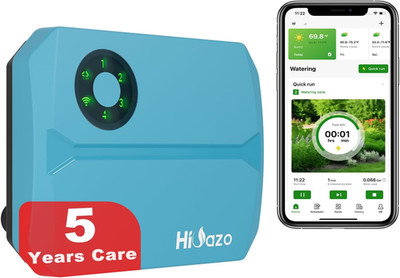 Smart Sprinklers Controller Wifi, Irrigation Controller Easy Use App Enabled, 4