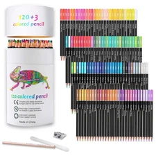 KALOUR Colored Pencils,Set of 120 Colors,Artists Soft Core with Vibrant
