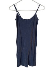 Free People Intimately Bodycon Slip Dress Medium Large Seamless Sparkle Blue NEW
