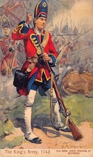 21. Royal Scots Füsiliere bei Dettingen Highlanders Valentinstag Postkarte (B121)