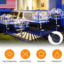 2-Pack LED Solar Firework Lights For Outdoor Waterproof Christmas Decorations W7