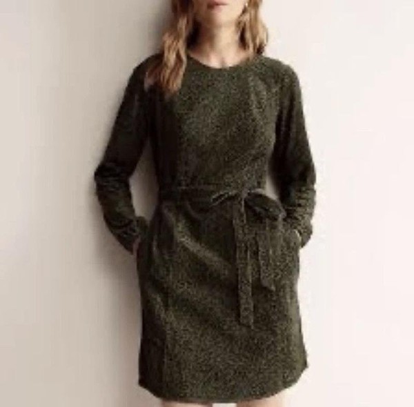 Women Boden Dress Khaki Cotton S
