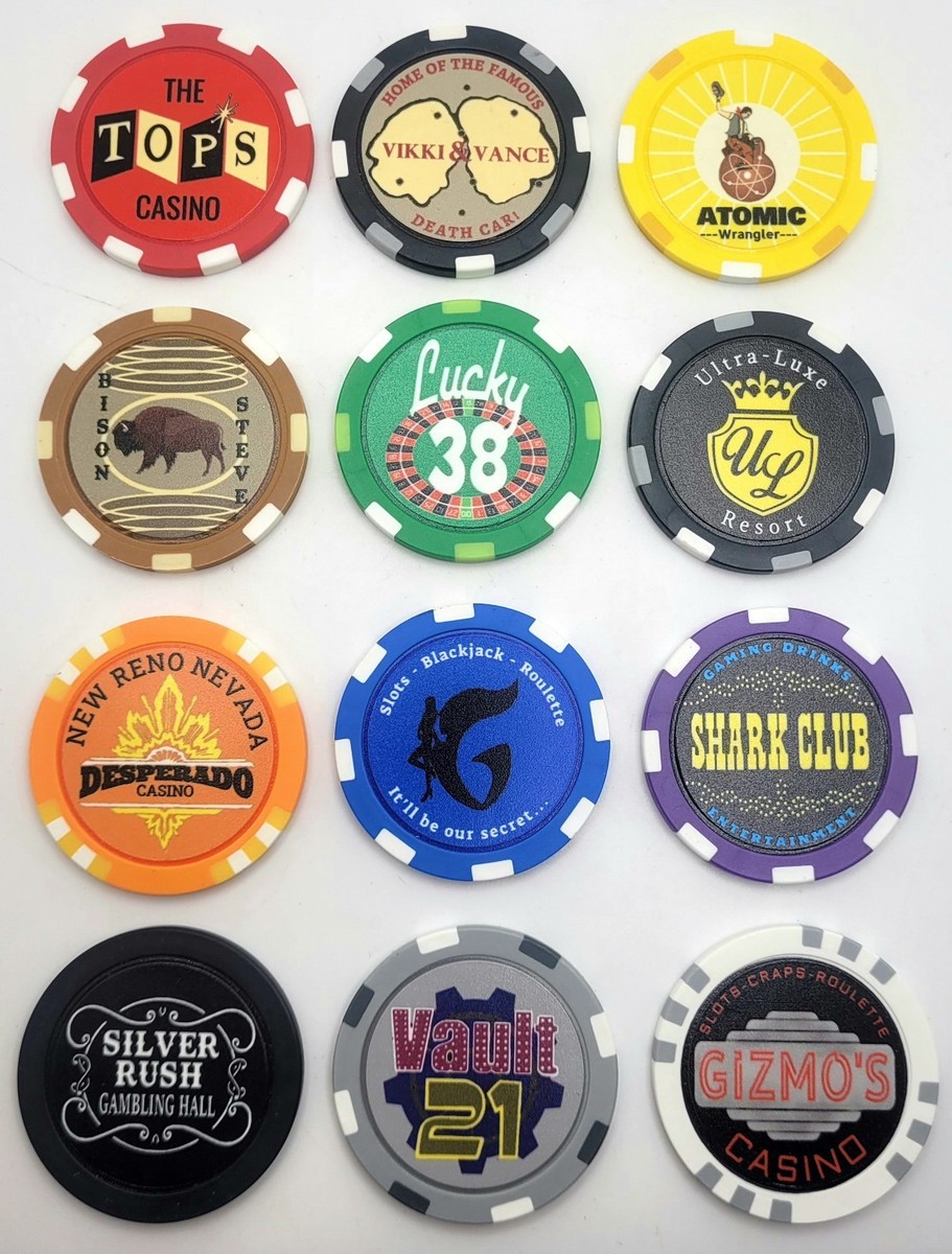Fallout Vegas & Old School Casino Inspired Poker Chips Or