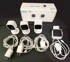 3 Blink Mini Indoor Plug-In Live HD Smart Security Cameras and Synch Module 2