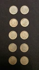 Lot of 10 ROOSEVELT DIMES Coins 10 cents, 90% SILVER Purity, 4 Denver, 6 Philly