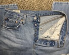 LEVIS Premium 501 Button Fly High Rise Faded Distressed Denim Blue Jeans 27x25 — photo 9