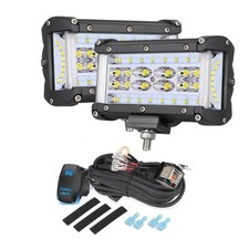 2pcs 5 inch LED Light Pods with Wiring Harness